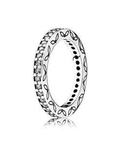 Silver ring . cubic zirconia