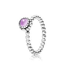 Silver ring. birthstone-February. amethyst