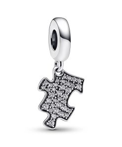 Sparkling Puzzle Piece Dangle Charm