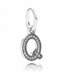 Letter Q Silver Dangle