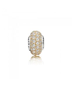 STABILITY ESSENCE COLLECTION spacer in 14k with clear cubic zirconia and silver core